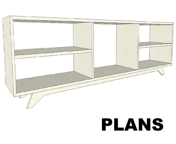 Shoe Rack Or Media Cabinet TV Stand // Woodworking Plans & Cut List product image (1)