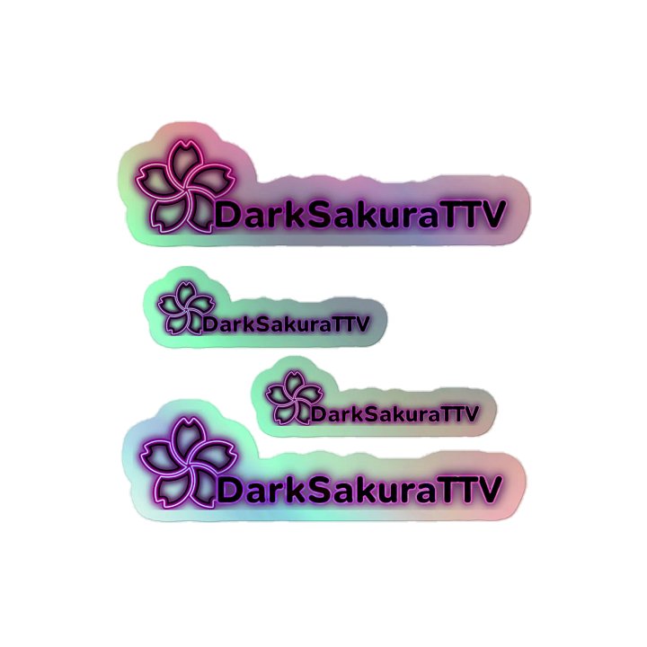 DarkSakuraTTV Neon Logo Holographic Sticker product image (2)