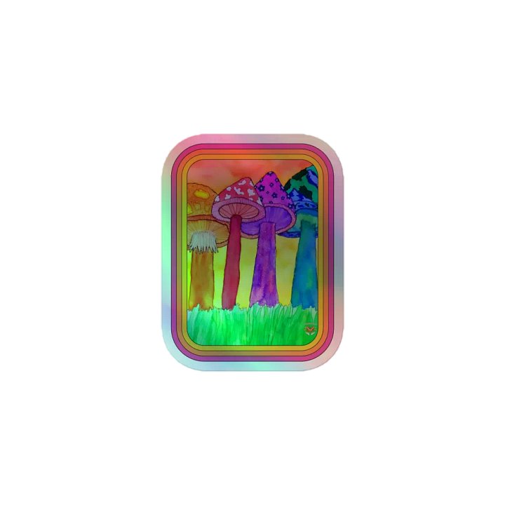 Mushroom Fantasy Holographic Sticker Sheet product image (1)