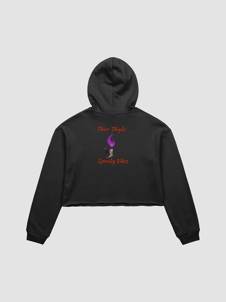 Thicc Thigh Spooky Vibes Crop Hoodie product image (4)