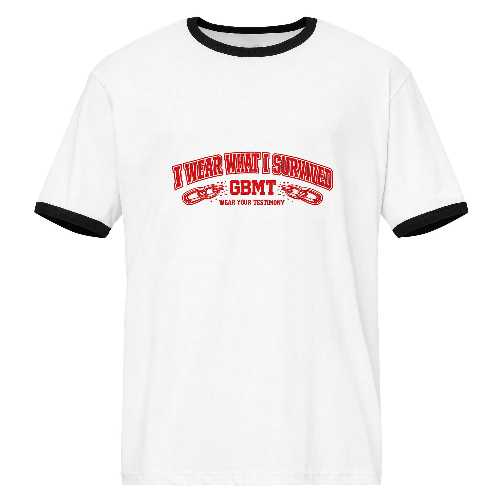 I Wear What I Survived Red Edition Ringer Tee product image (1)