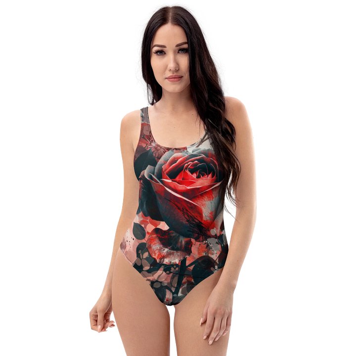 Abstract Rose Splash One-Piece Swimsuit product image (1)