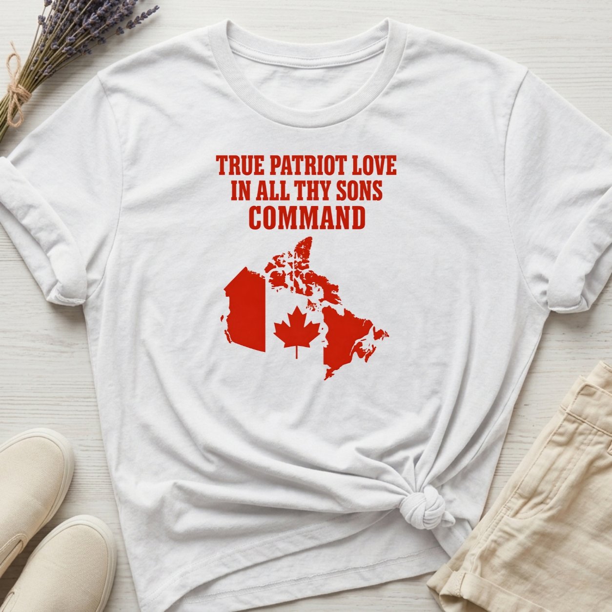 Oh Canada: "True Patriot Love" Organic T-Shirt product image (1)