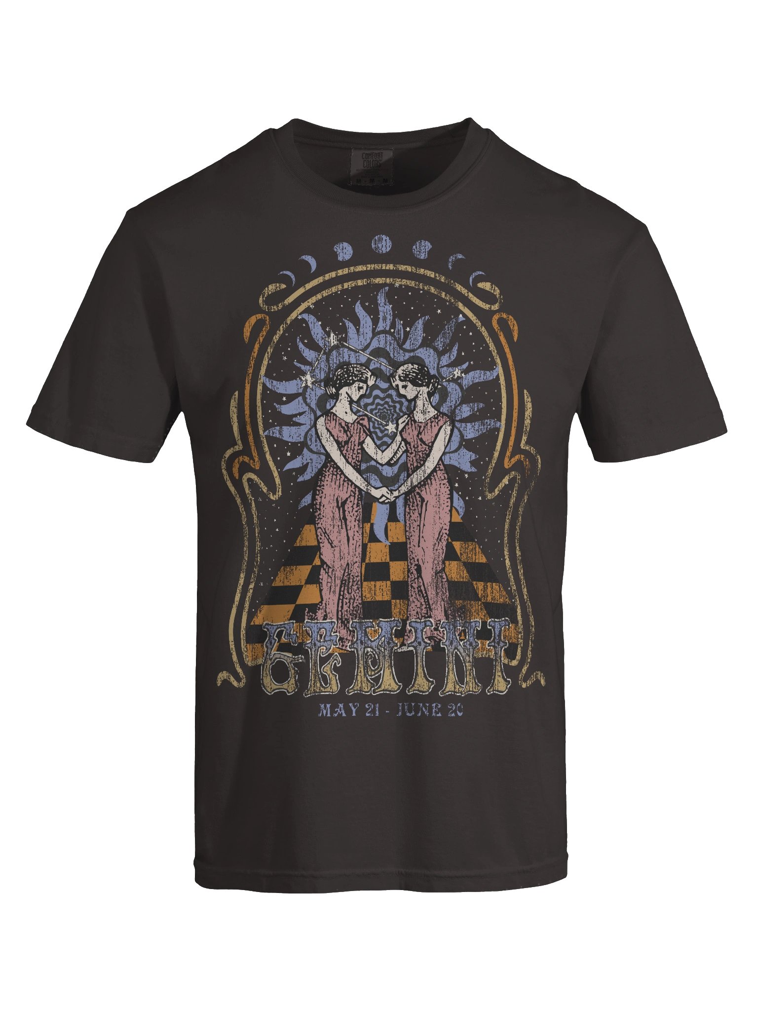 Gemini Zodiac Shirt – Vintage Astrology Twins Celestial Graphic Tee (May 21 – June 20) product image (16)