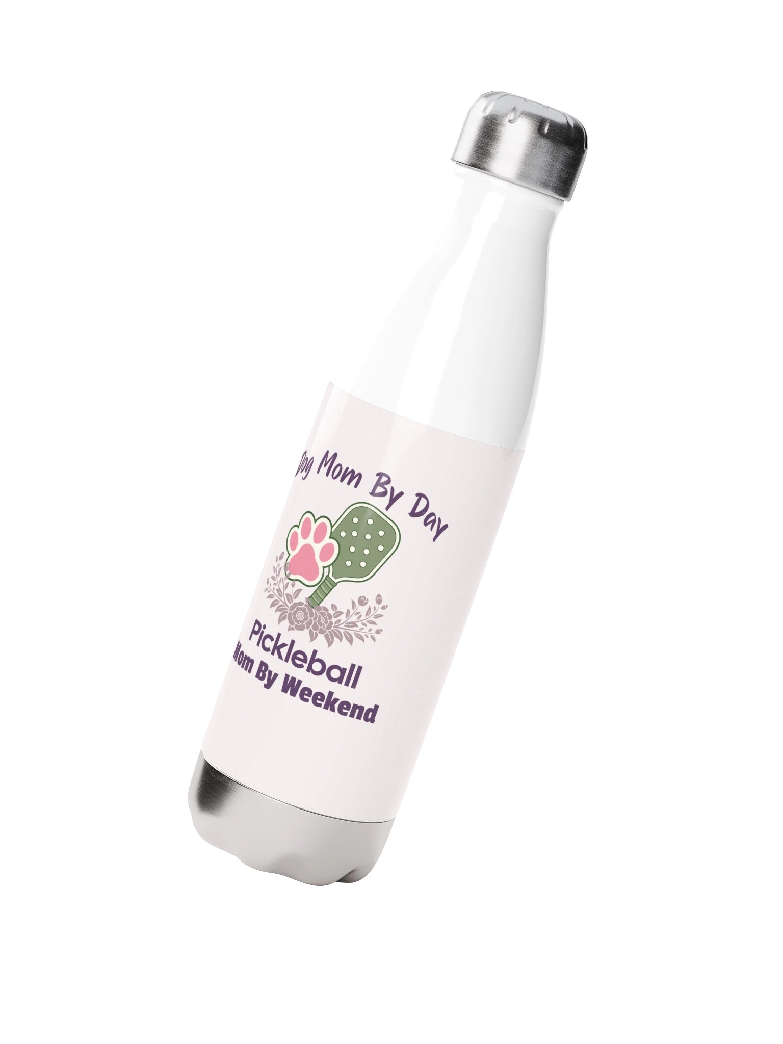 Dog Mom By Day Pickleball Mom By Weekend Water Bottle product image (2)