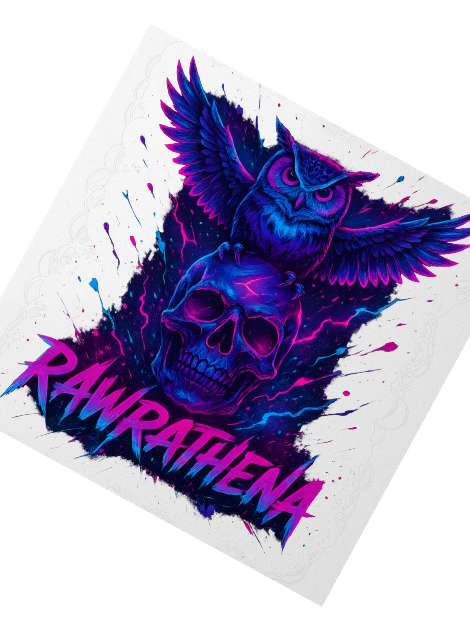 Neon Owl Perched Sticker Set product image (2)