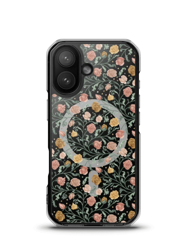 MagSafec lear case for iPhone, magical garden of Renaissance. Artistic floral protection with timeless elegance product image (18)