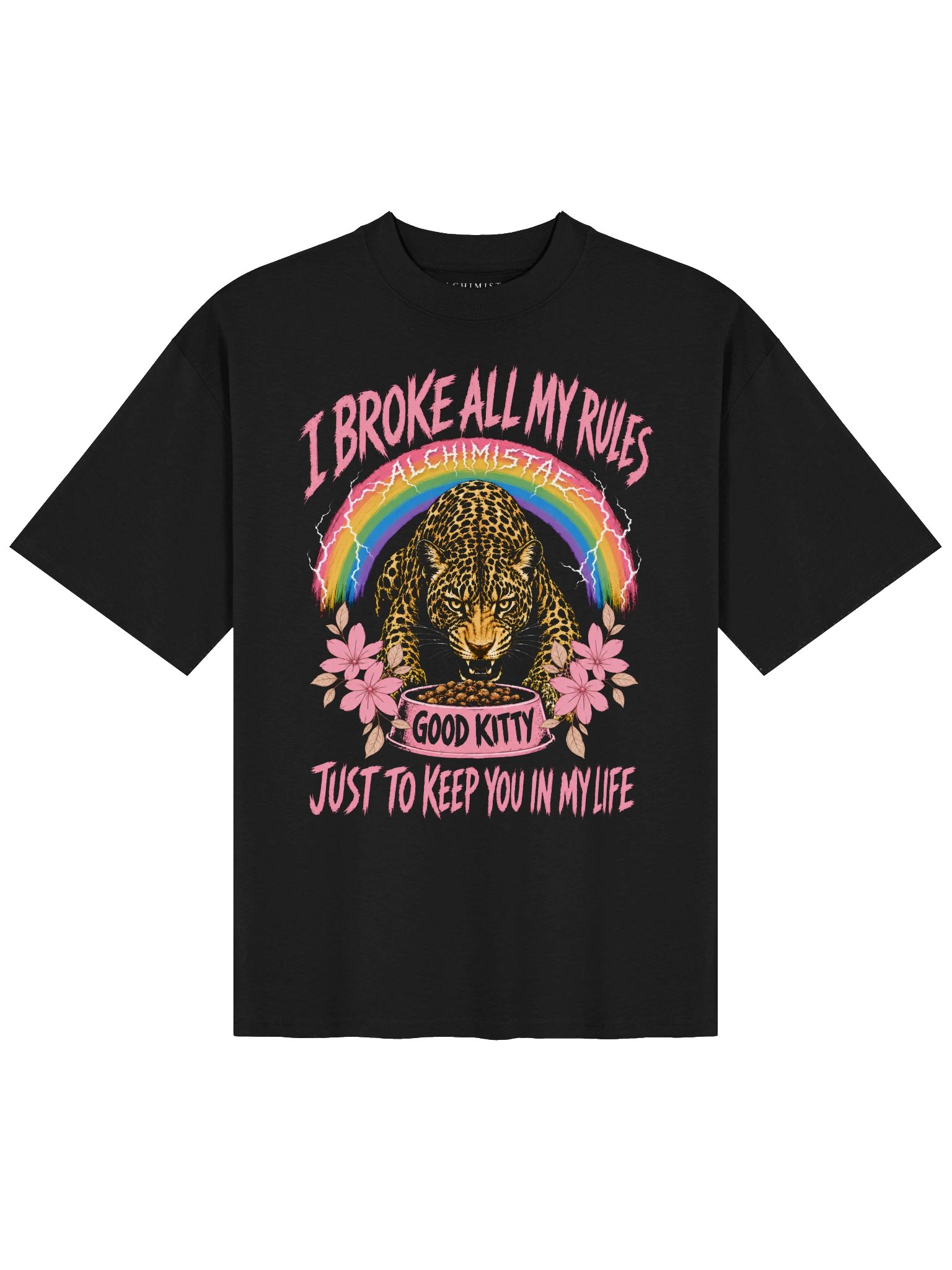 T-Shirt Unisex Oversize Coton Bio Poids Lourd - I BROKE ALL MY RULES product image (1)
