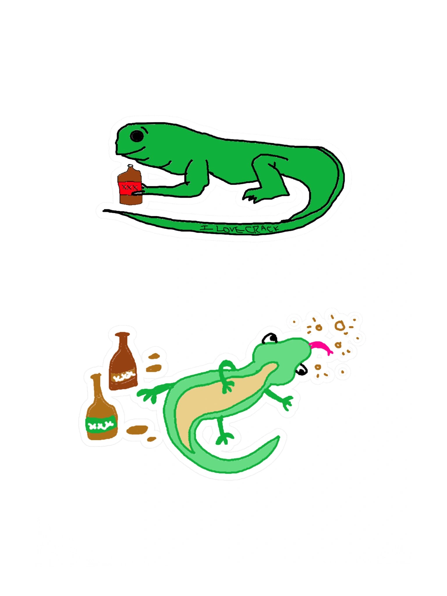 Gartic Phone Lizard Nonsense Sticker product image (3)