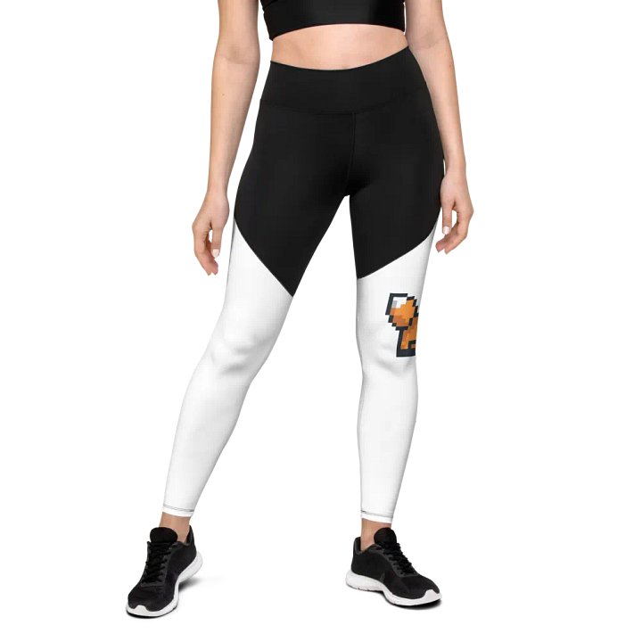 Fox Pixel Art All-Over Print Sports Leggings product image (1)