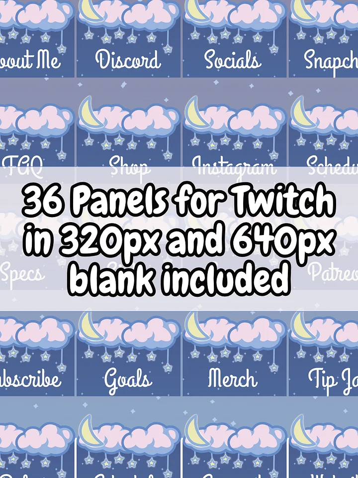 Cloudy Night Sky Theme Streaming Panels product image (1)