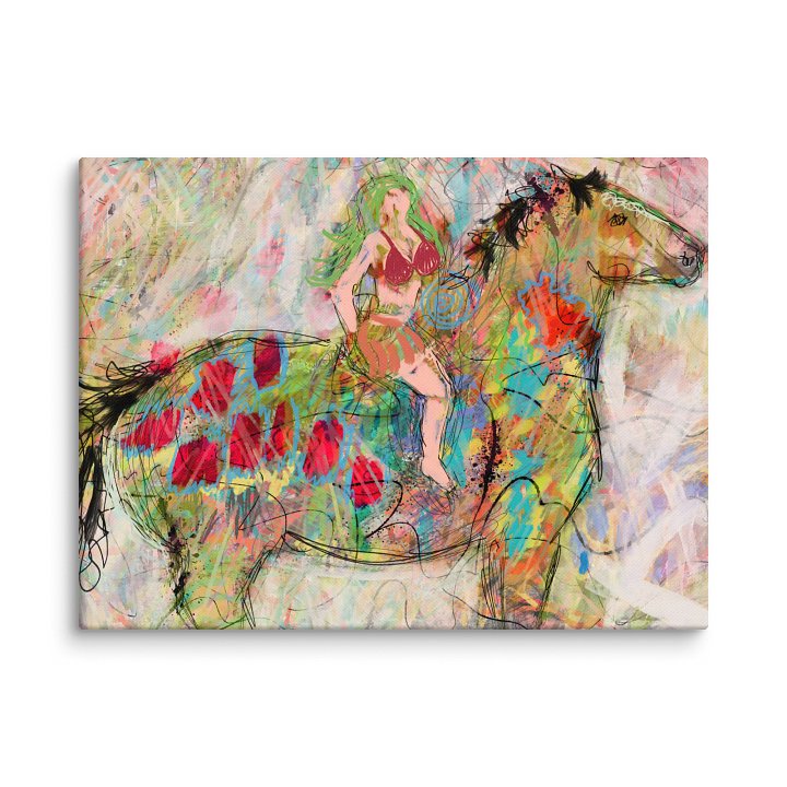 Bikini Lady on Horse Canvas product image (1)