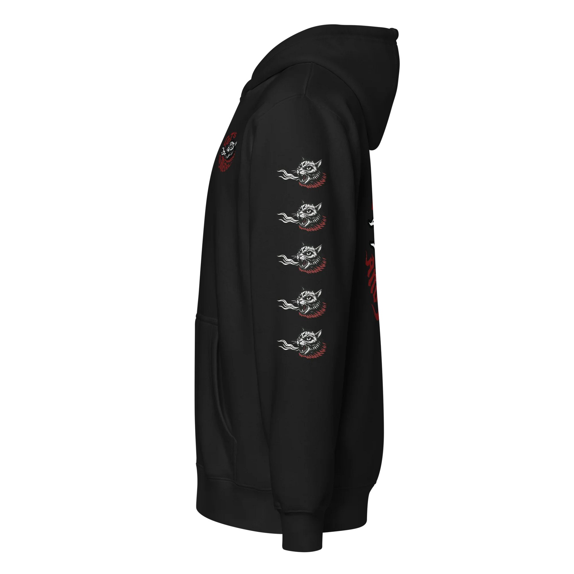 CATS AND METAL ZIP HOODIE product image (3)