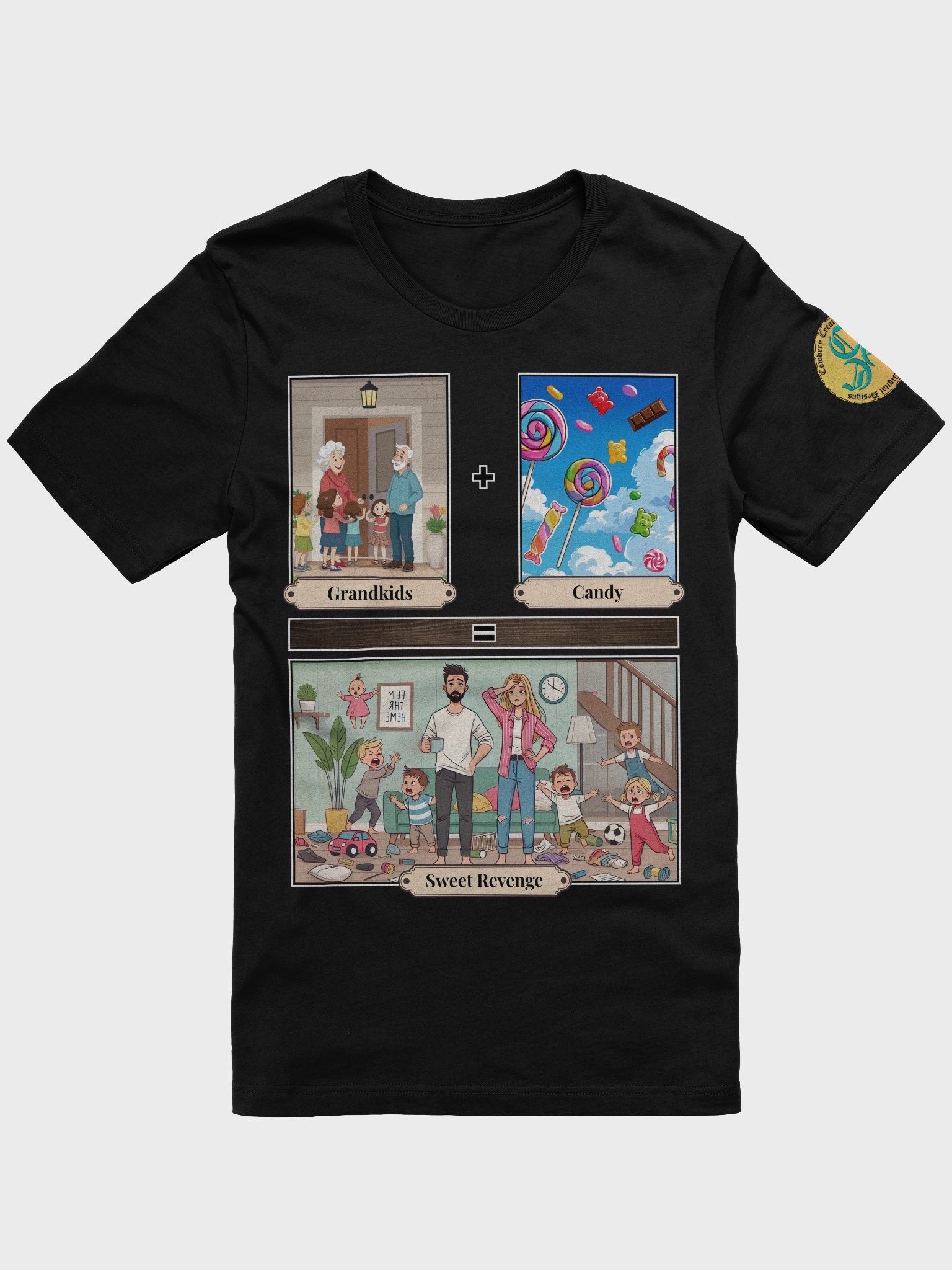 Grandkids + Candy = Sweet Revenge (Both) Bella+Canvas Supersoft T-Shirt Colors (1) product image (1)