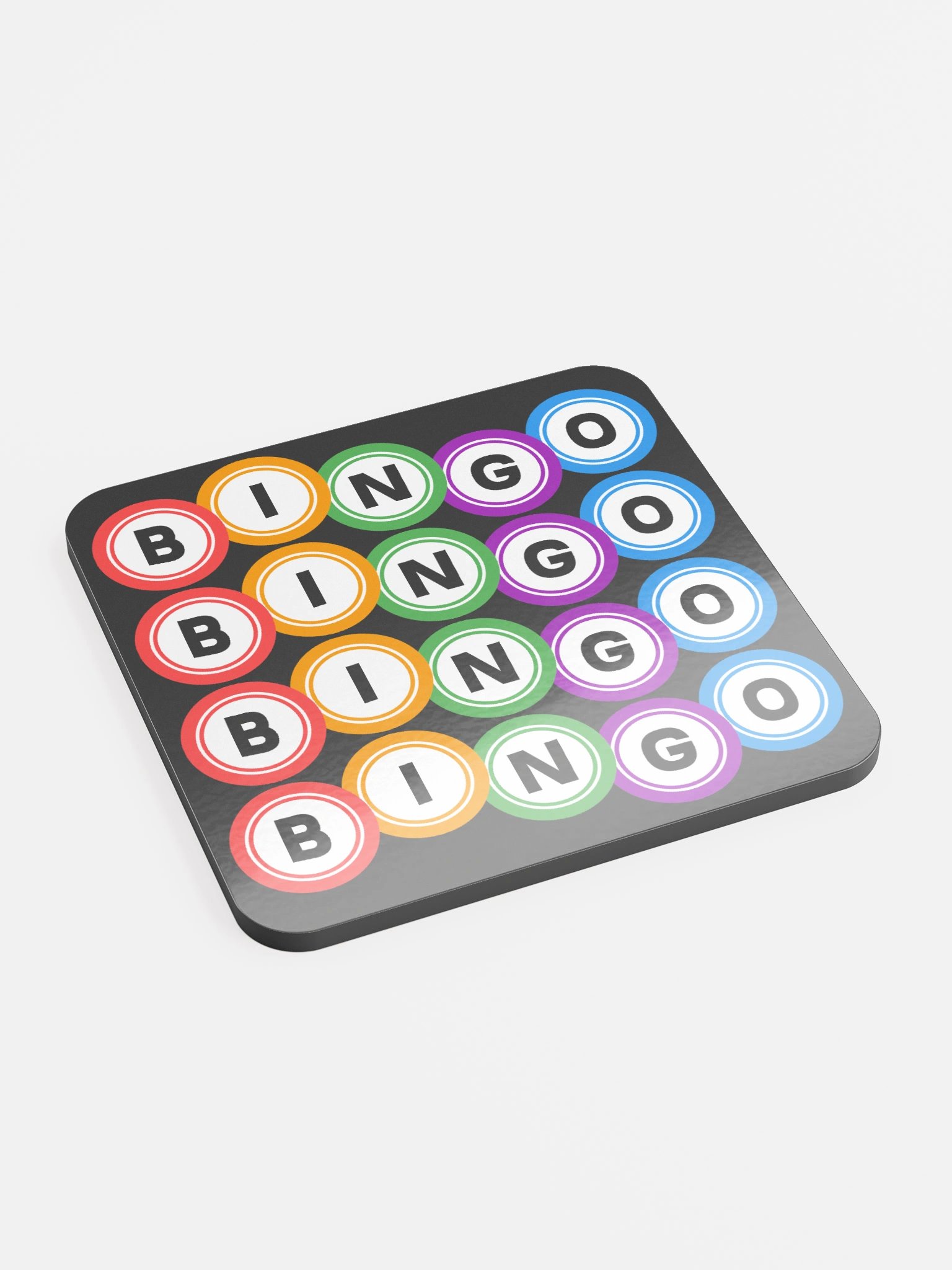 Glossed Cork Bingo Ball Coaster product image (2)