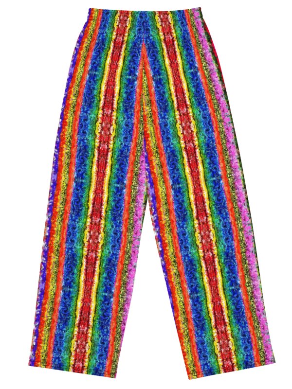 Boho colorful Stripes - Unisex Wide-Leg Pants product image (4)