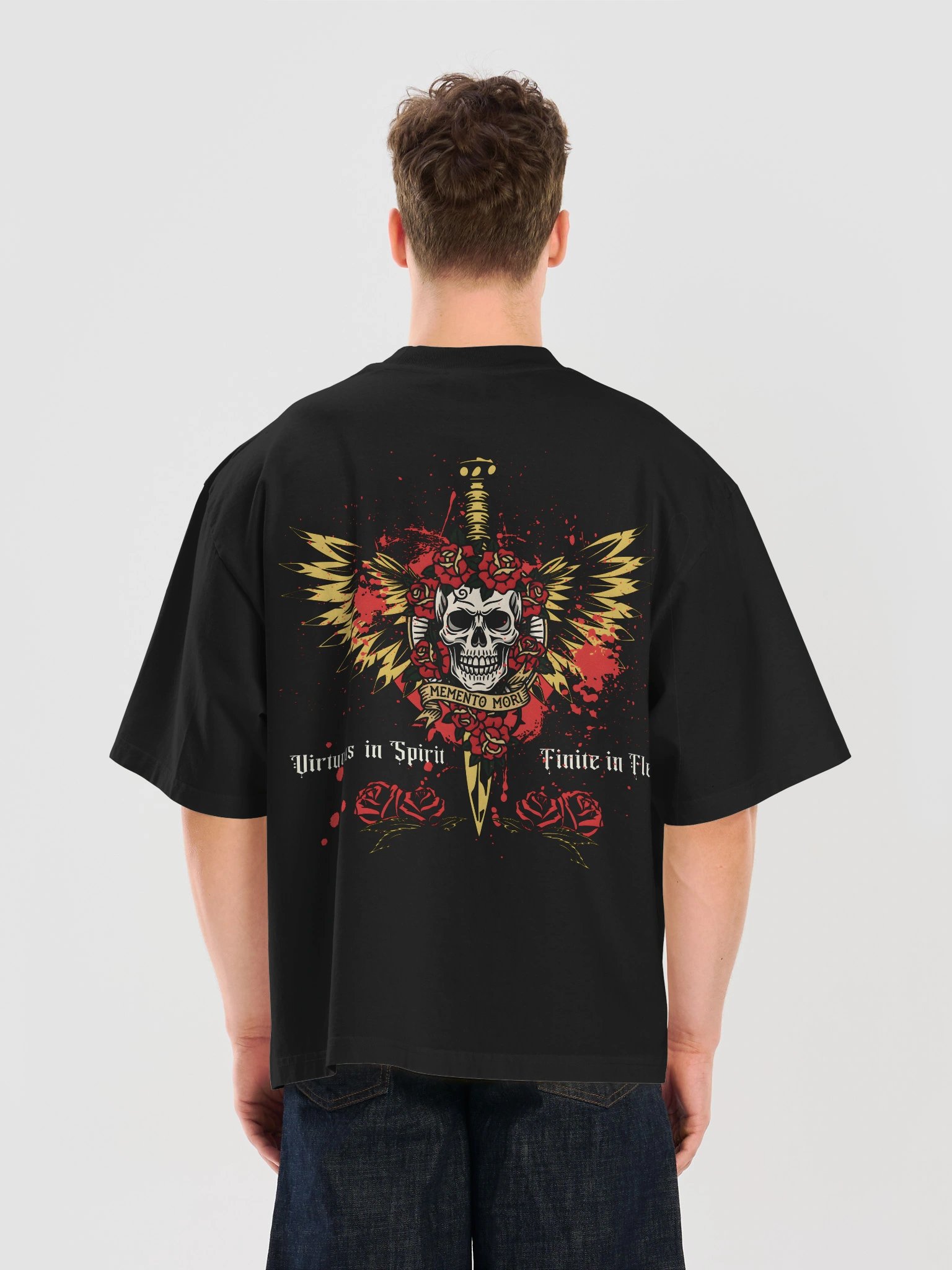 Momento Mori - Shaka Wear Unisex Garment-Dyed Drop Shoulder Tee product image (2)