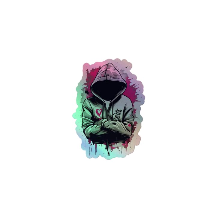 Never Give Up Charity Holographic Sticker product image (1)