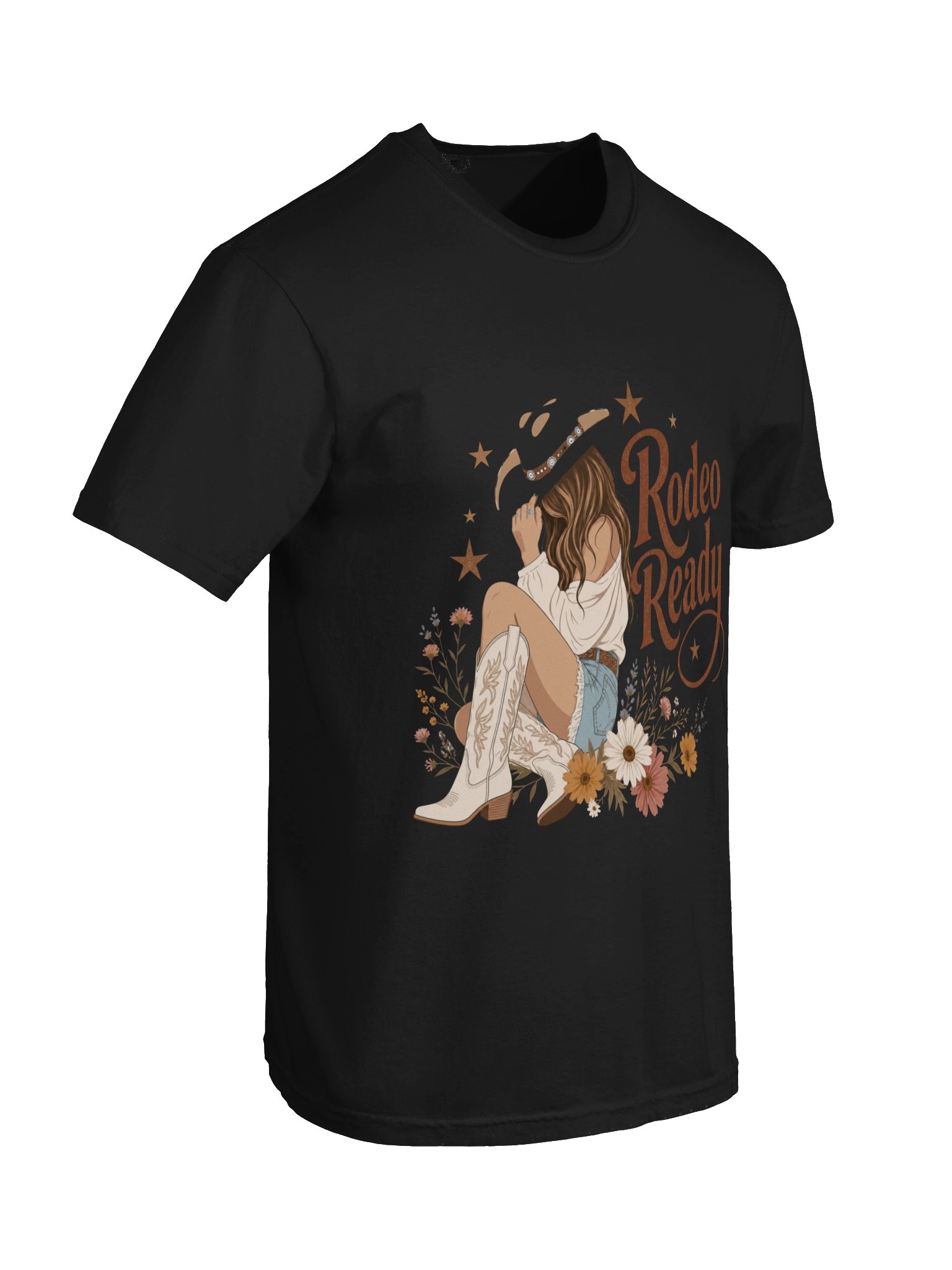 Rodeo Ready Western Cowgirl Floral Country T-Shirt product image (127)