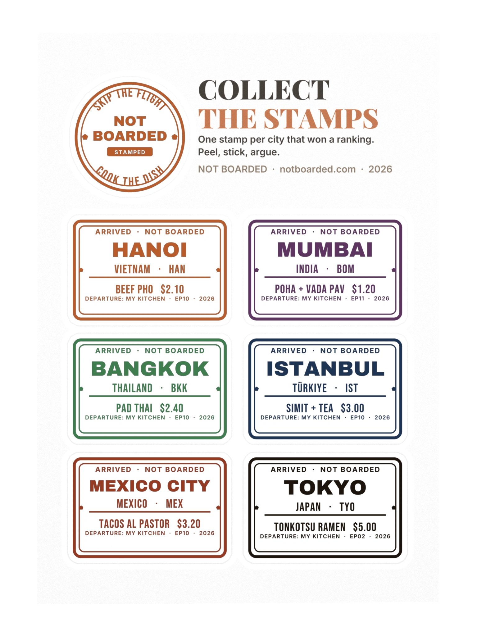 Collect the Stamps Sticker Sheet product image (3)