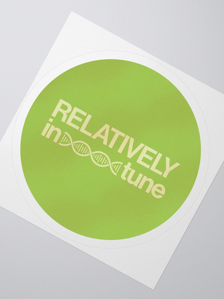 Relatively In Tune Round Sticker 3x3 product image (2)