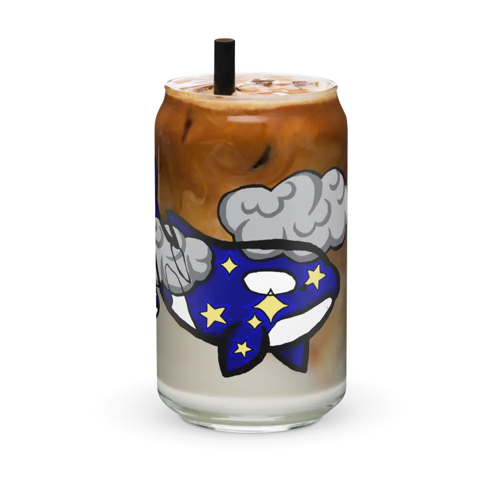 midnight orcas can-shaped glass product image (12)