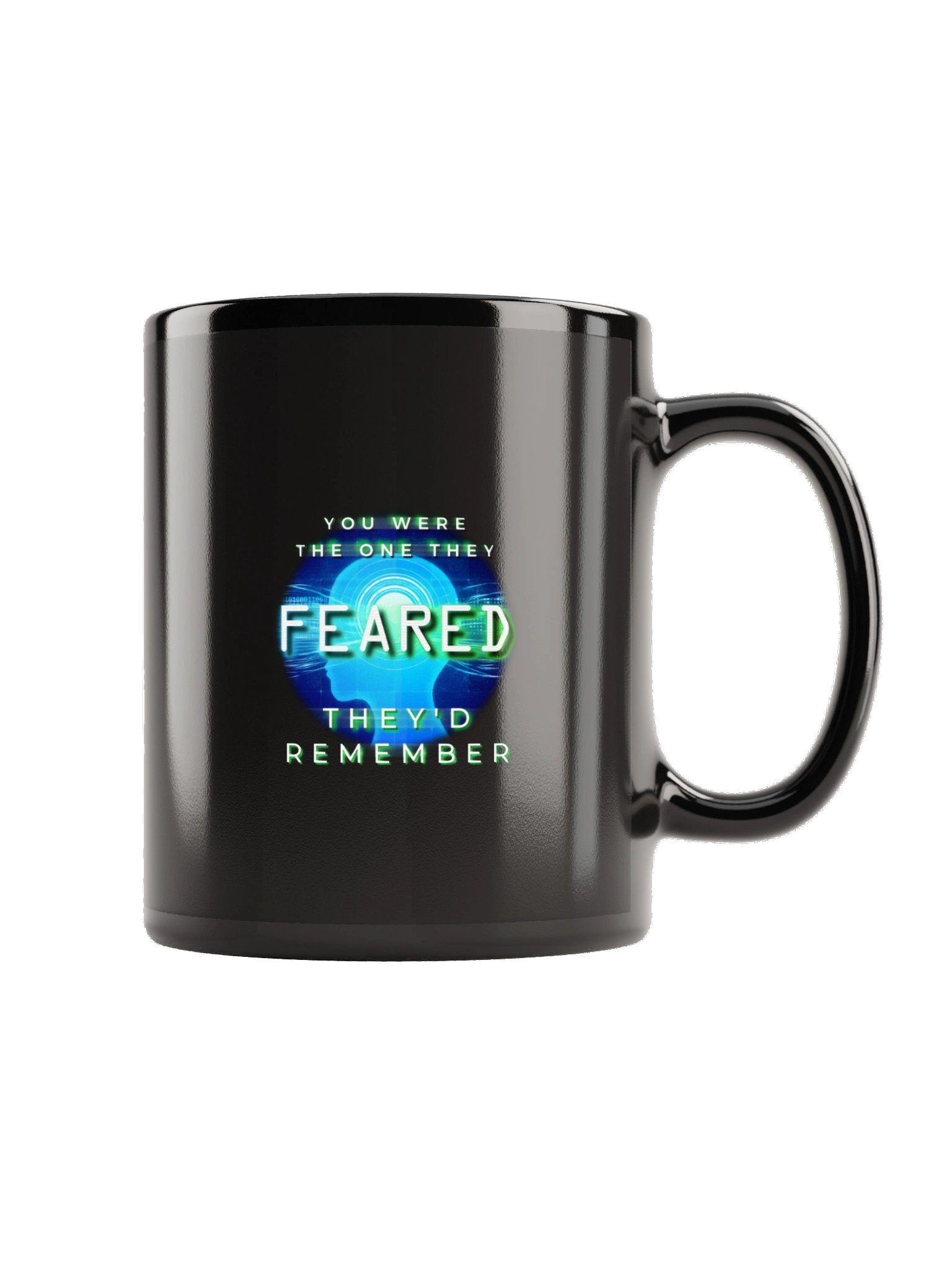 Lost but Feared Black Glossy Mug product image (5)