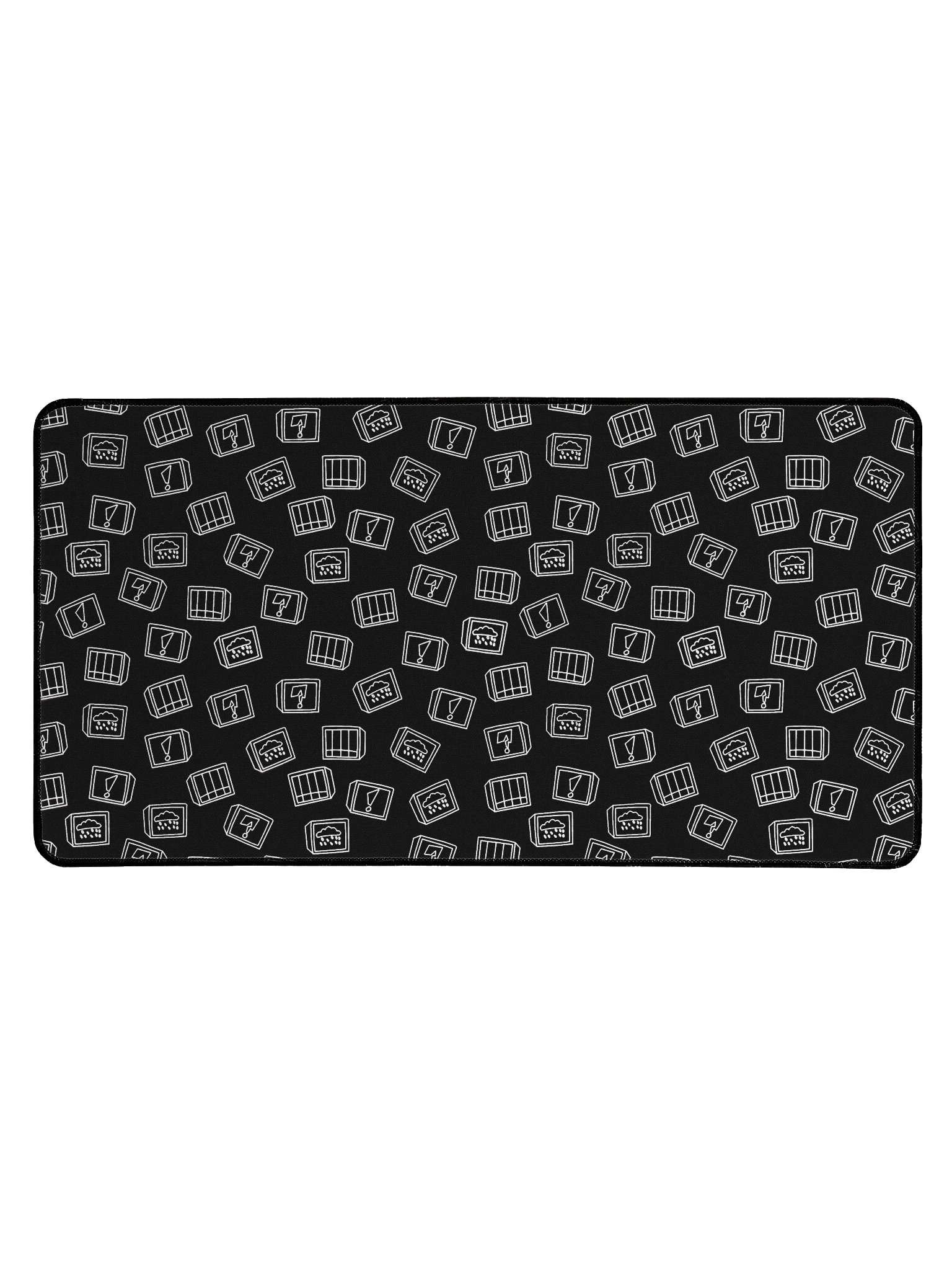 TV Pattern Desk Mat - Noir product image (1)