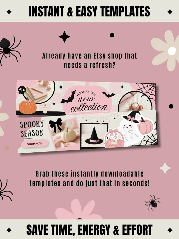 Coquette Halloween Etsy Shop Banner Set product image (10)
