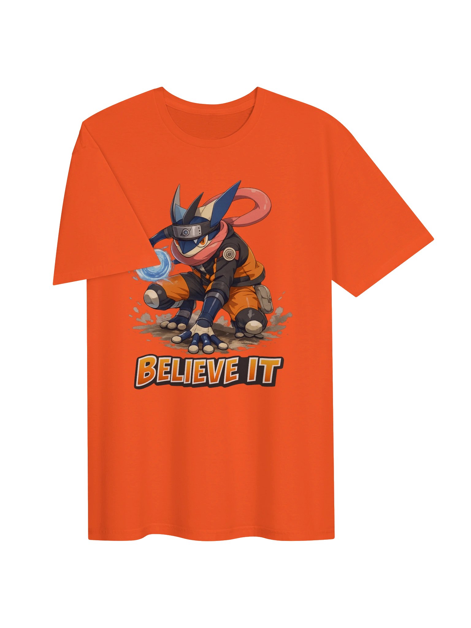 Greninja Naruto Mashup Shirt | Shinobi Frog Anime Gamer Tee | Ninja Water Warrior Fan Art T-Shirt product image (3)