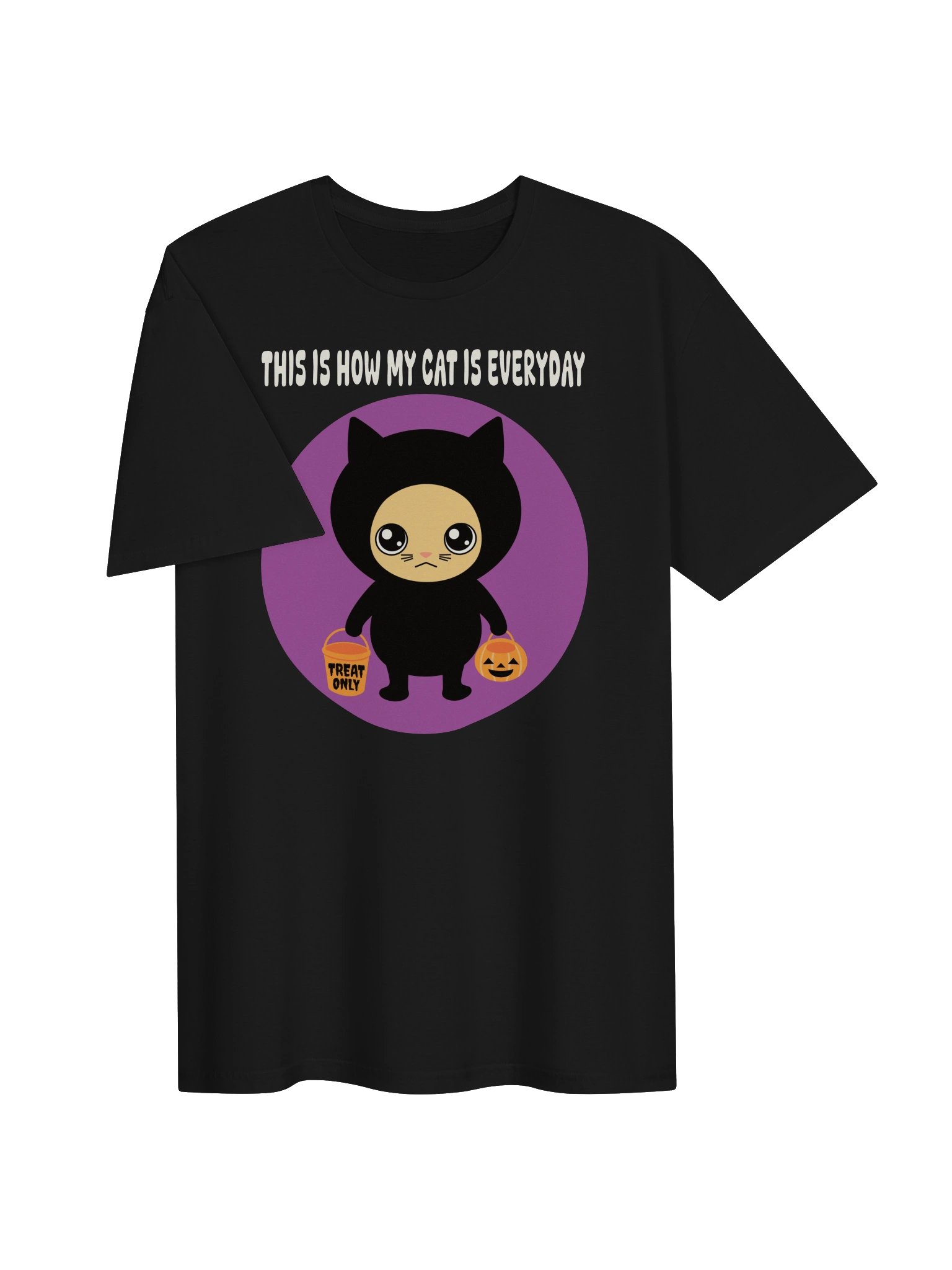Halloween Cat (Treat Only) - Unisex Adult Super Soft Lightweight T-shirt product image (2)