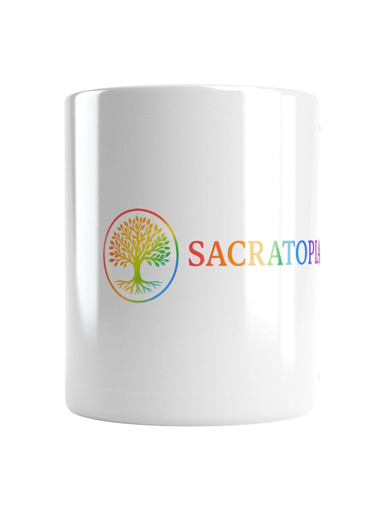 Rainbow Tree Logo White Glossy Mug product image (1)