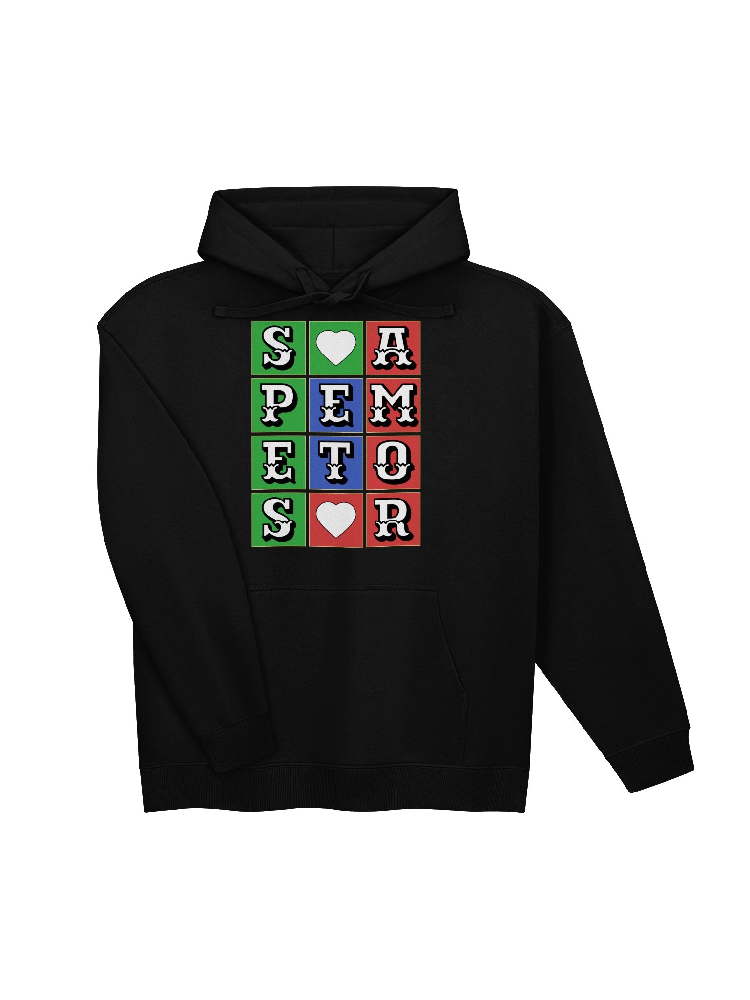 Hope And Love In Latin Quote Unisex Organic Cotton Blend Relaxed Fit Graphic Hoodie product image (3)