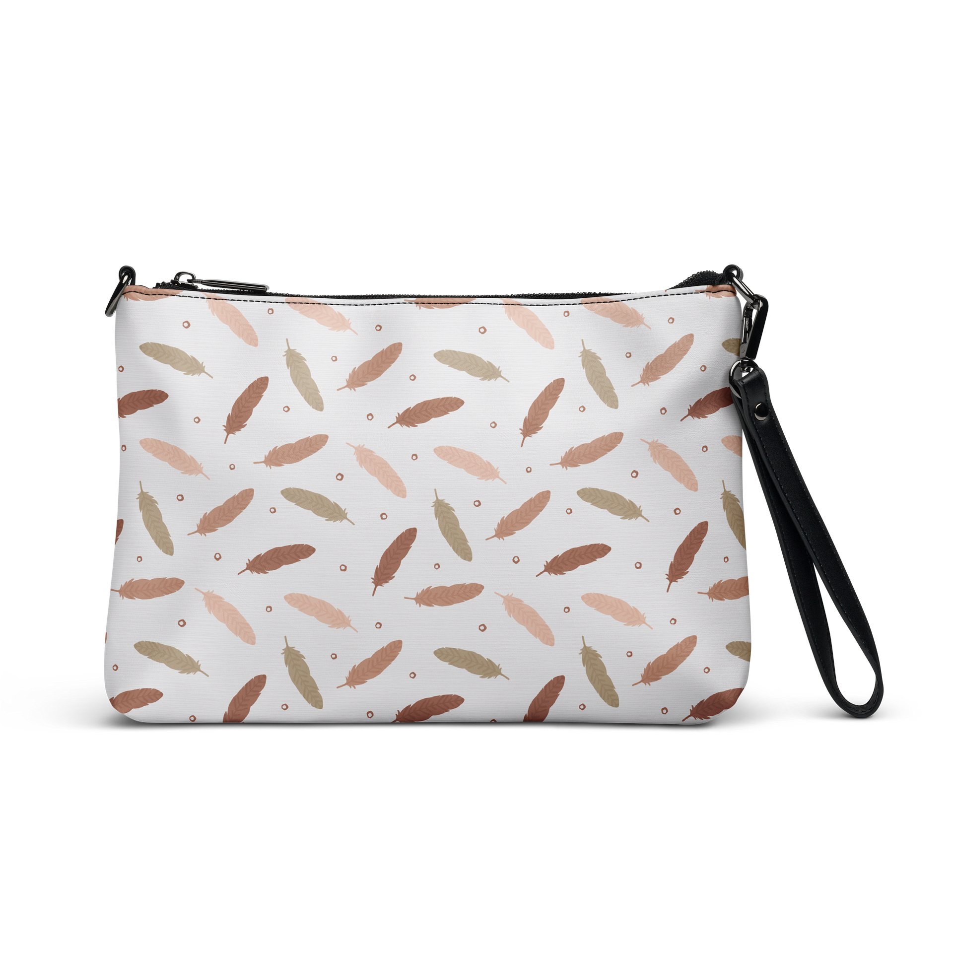 Mocha Mousse Feathers Crossbody Bag product image (1)