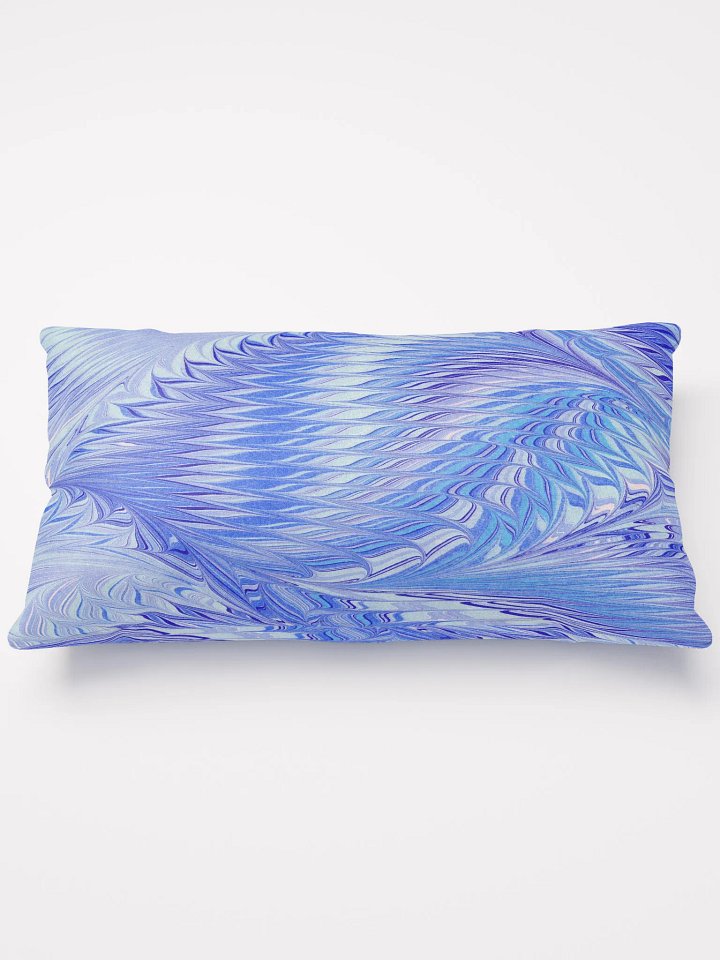 Blue Feathered Marbling Pillow product image (2)