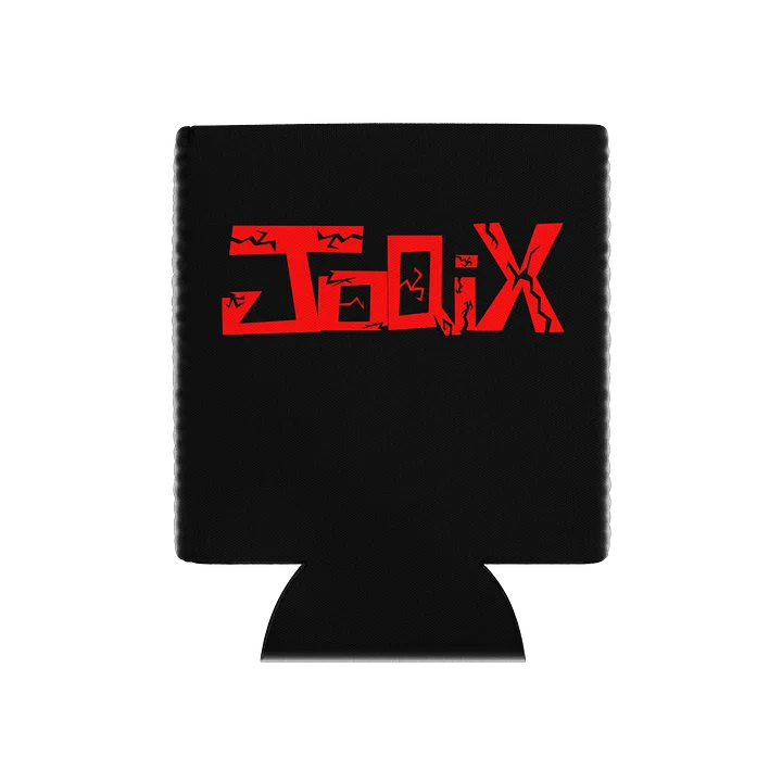 Cracked Red Text Can Cooler product image (1)