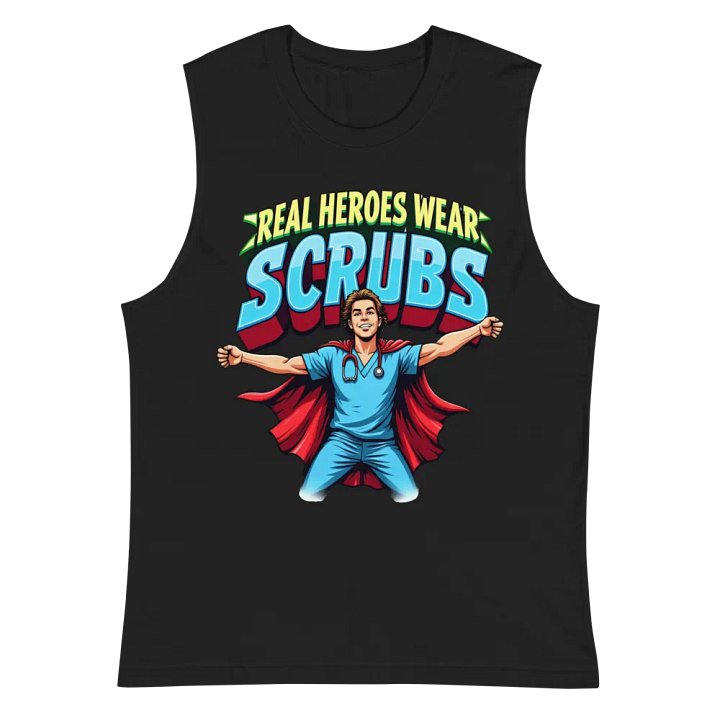 Superhero Scrubs Muscle Tank product image (3)