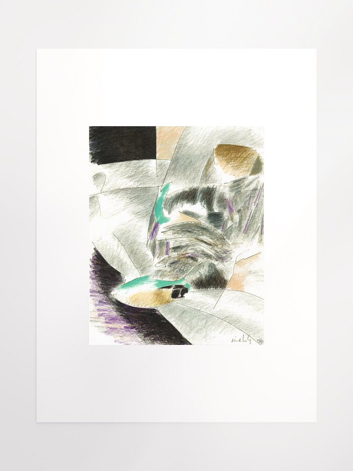 Woman in Blue Shoes 10.04.83 print product image (2)