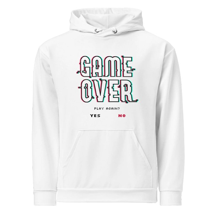Hoodie Game Over – Glitch Edition White product image (1)