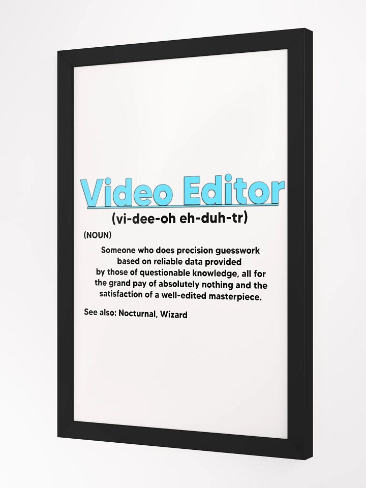 Video Editor Definiton Poster product image (3)