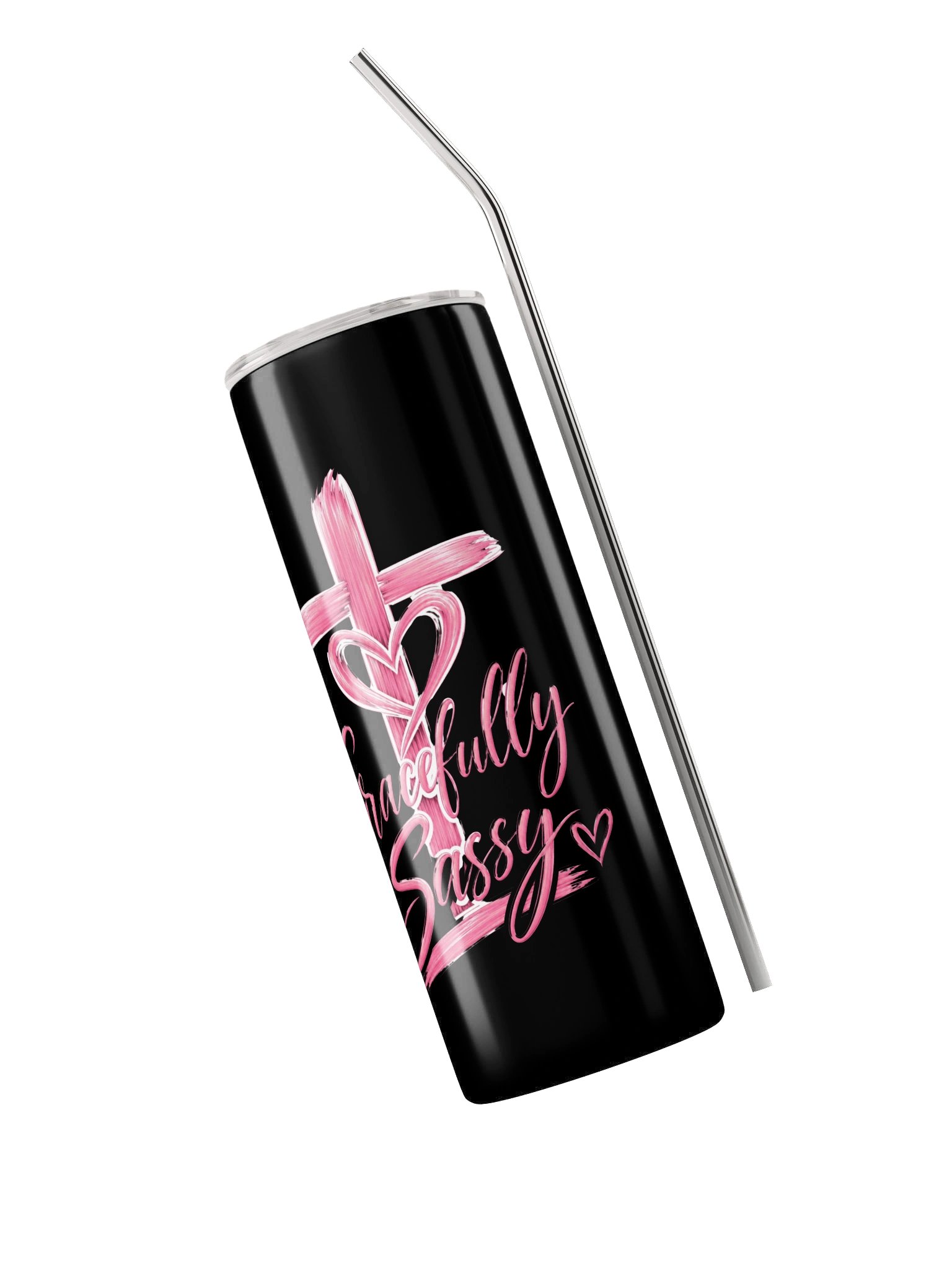 Gracefuly Sassy Cross & Heart Tumbler product image (3)