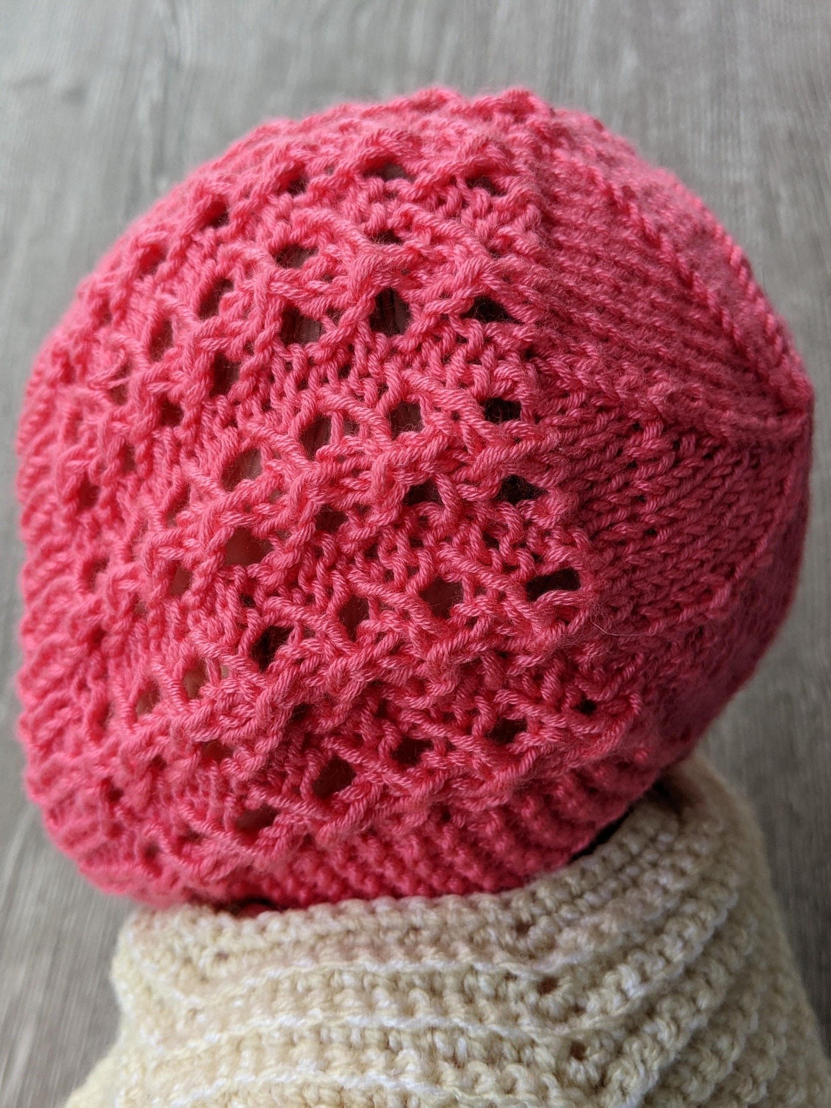 Lace Knit Newborn Beanie & Socks Patterns Set product image (8)