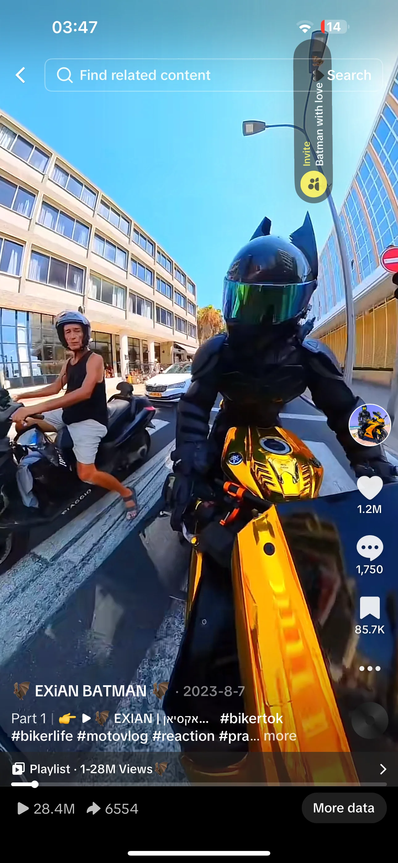 Personal video hello, B-day greeting from Batman Biker! product image (6)