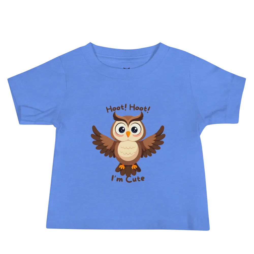 HOOT HOOT I'M CUTE Whimsical Owl Baby Tee product image (1)