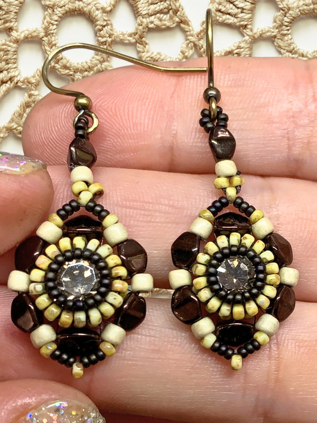 Spellbound Beaded Earrings - Bronze product image (3)
