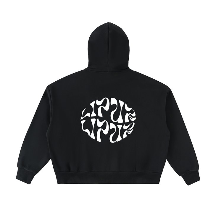 Lipur World - Fleeced Full-Zip Boxy Hoodie product image (2)