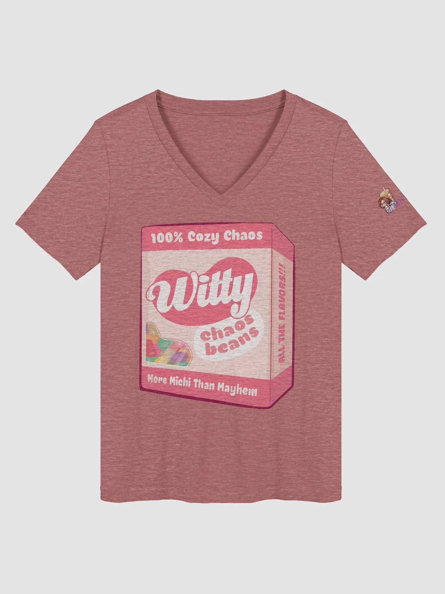 Witty Chaos Bean V-Neck product image (3)