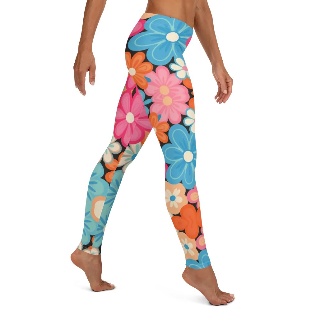 Retro Floral Fantasy All-Over Print Leggings product image (3)