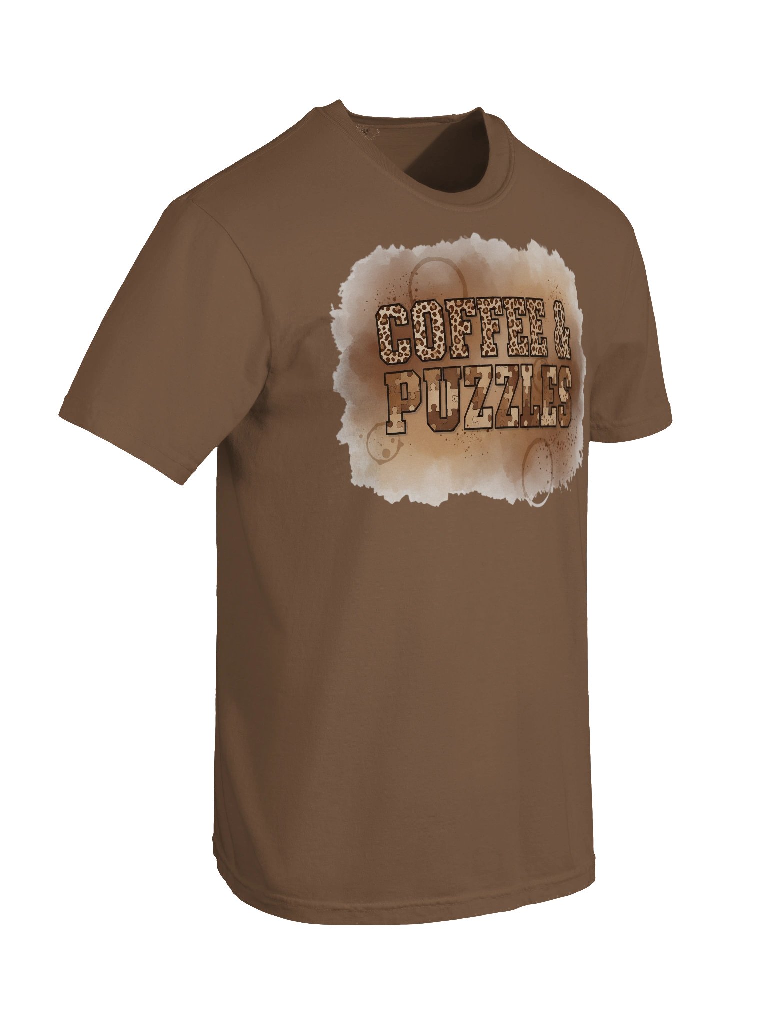 Coffee & Puzzles Rustic T-Shirt product image (6)