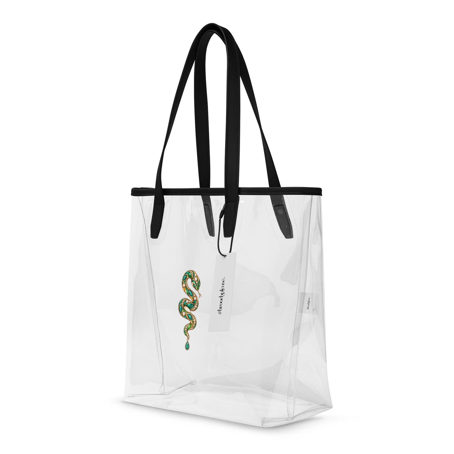 Emerald Serpent Brooch Clear Tote product image (4)